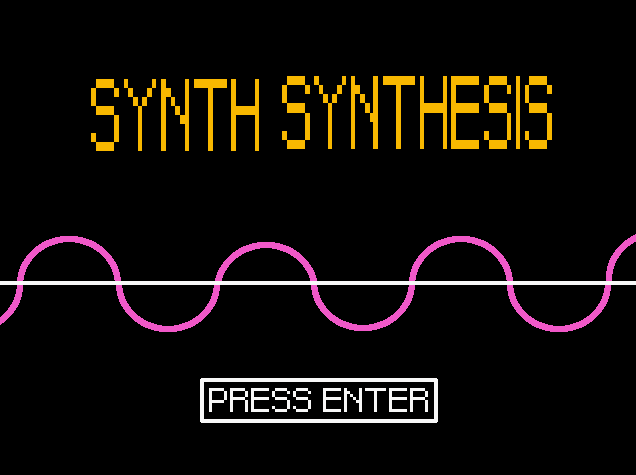 The synthesizer interface showing an animated audio waveform